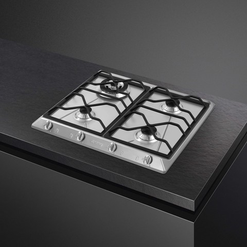 Smeg SRV564O piano cottura Acciaio inossidabile Da incasso 60 cm Gas 4 Fornello(i)