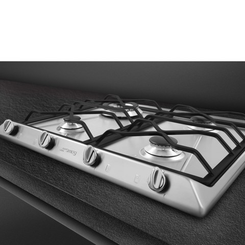 Smeg SRV564O piano cottura Acciaio inossidabile Da incasso 60 cm Gas 4 Fornello(i)