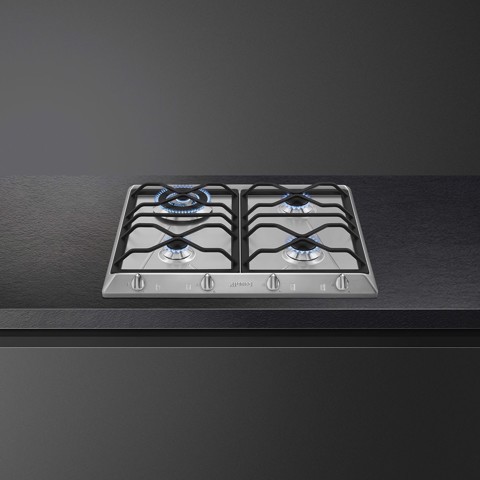 Smeg SRV564O piano cottura Acciaio inossidabile Da incasso 60 cm Gas 4 Fornello(i)