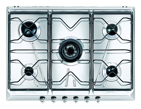 Smeg SRV576-5 piano cottura Acciaio inossidabile Da incasso Gas 5 Fornello(i)