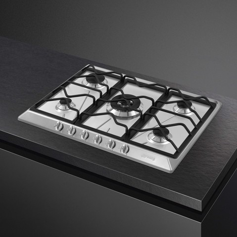 Smeg SRV576O piano cottura Acciaio inossidabile Da incasso 75 cm Gas