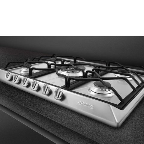 Smeg SRV576O piano cottura Acciaio inossidabile Da incasso 75 cm Gas