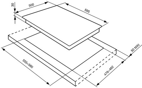 Smeg SV564-3 piano cottura Acciaio inossidabile Da incasso Gas 4 Fornello(i)