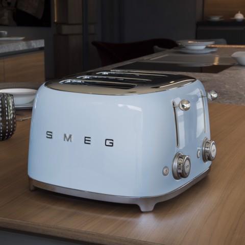 Smeg Tostapane 50's Style – Azzurro LUCIDO 4x4 – TSF03PBEU
