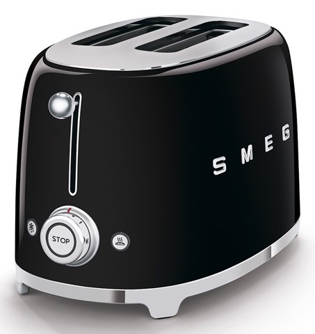 Smeg Tostapane 50's Style – Nero LUCIDO 2x2 – TSF01BLEU