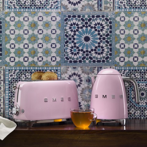 Smeg Tostapane 50's Style – Rosa LUCIDO 4x4 – TSF03PKEU