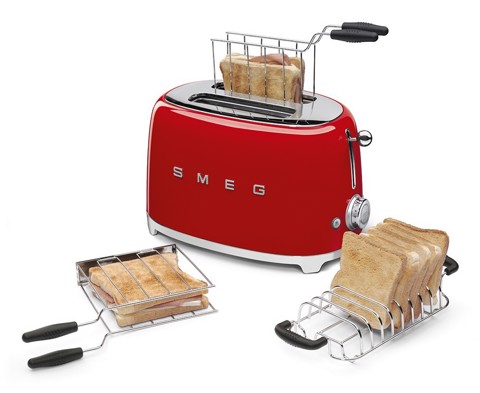 Smeg Tostapane 50's Style – Rosso LUCIDO 2x2 – TSF01RDEU