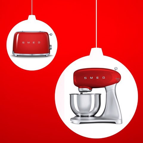 Smeg Tostapane 50's Style – Rosso LUCIDO 2x2 – TSF01RDEU