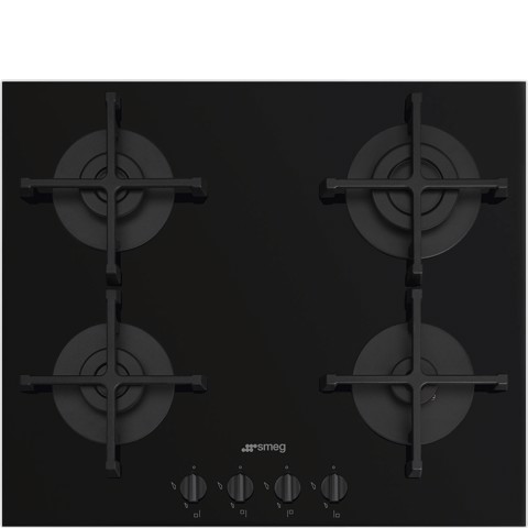 Smeg Universal PV264B piano cottura Nero Da incasso 60 cm Gas 4 Fornello(i) Made in Italy