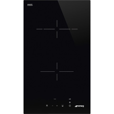 Smeg Universal SE232TD1 piano cottura Nero Da incasso 30 cm Piano cottura a induzione 2 Fornello(i)