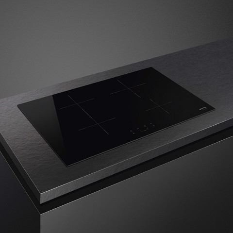 Smeg Universal SI1B2742D piano cottura Nero Da incasso 75 cm Piano cottura a induzione 4 Fornello(i) Made in Italy
