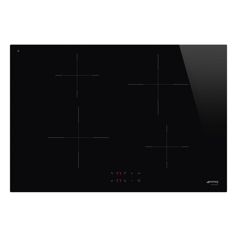Smeg Universal SI2741D piano cottura Nero Da incasso 75 cm Piano cottura a induzione 4 Fornello(i) Made in Italy