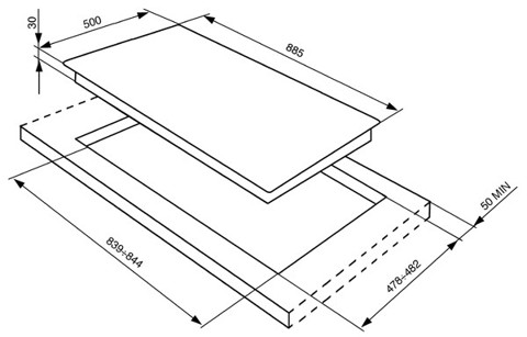 Smeg Universal SRV596GH5 piano cottura Acciaio inossidabile Da incasso Gas 5 Fornello(i)