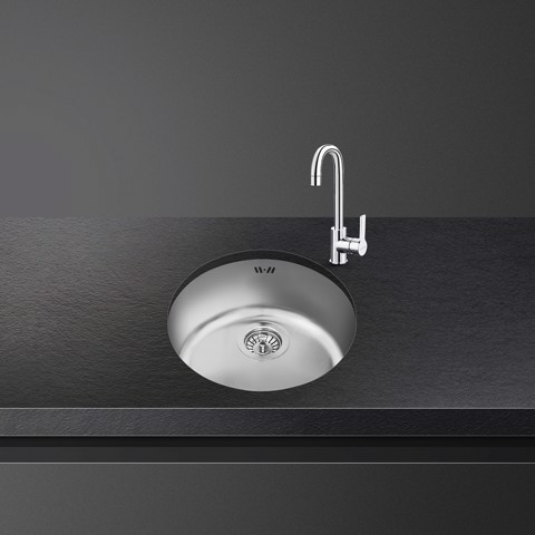 Smeg VFU43SFR lavello Lavello sottopiano Cerchio Acciaio inossidabile Made in Italy