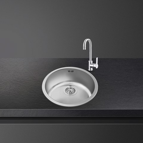 Smeg VFU43SFR lavello Lavello sottopiano Cerchio Acciaio inossidabile Made in Italy