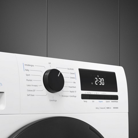 Smeg W3C062A lavatrice Caricamento frontale 6 kg 1200 Giri/min Bianco