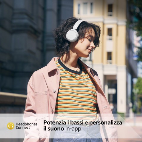 Sony Cuffie Bluetooth wireless WH-CH520 - Durata della batteria fino a 50 ore con ricarica rapida, stile on-ear - Bianco