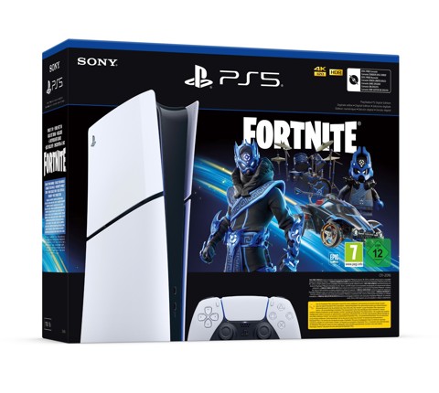 Sony Playstation 5 Digital Edition Fortnite 1 TB Wi-Fi Nero, Bianco