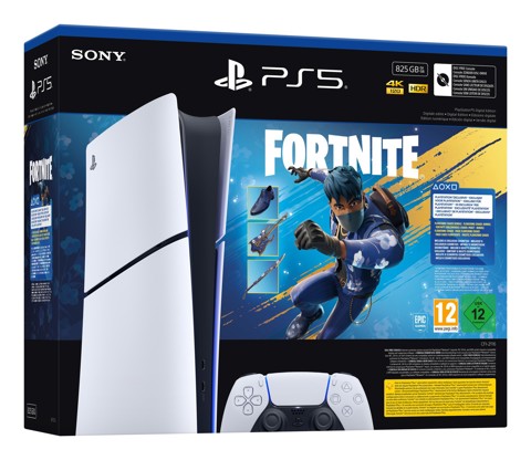 Sony PlayStation 5 Digital Edition - Fortnite Flowering Chaos Bundle 825 GB Wi-Fi Nero, Bianco