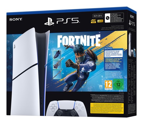 Sony PlayStation 5 Digital Edition - Fortnite Flowering Chaos Bundle 825 GB Wi-Fi Nero, Bianco