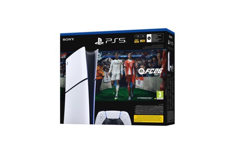 Sony PS5 Digital - EA Sports FC 26 Bundle 825 GB Wi-Fi Nero, Bianco
