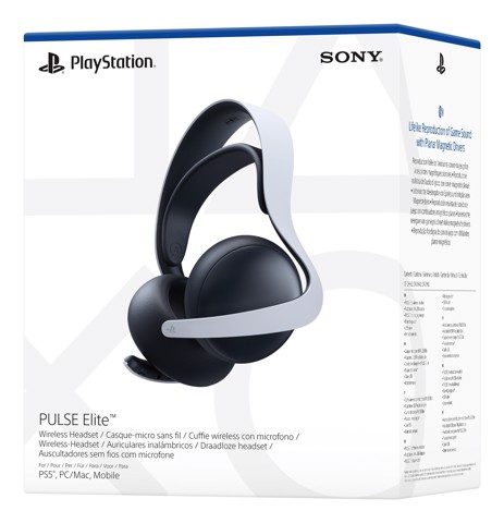 Sony PULSE Elite Auricolare Con cavo e senza cavo A Padiglione Gaming Bluetooth Base di ricarica Nero, Bianco