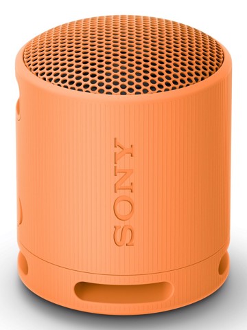 Sony SRS-XB100 - Speaker Wireless Bluetooth, portatile, leggero, compatto, da esterno, da viaggio, resistente IP67 impermeabile e antipolvere, batteria da 16 ore, cinturino versatile, chiamate in vivavoce – Arancio
