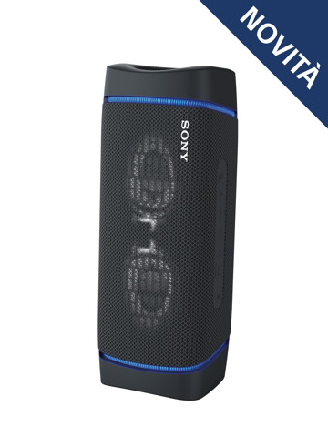 Sony SRS XB33 - Speaker bluetooth waterproof, cassa portatile con autonomia fino a 24 ore e effetti luminosi (Nero)