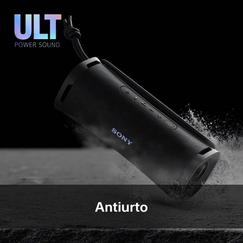 Sony ULT FIELD 1 Speaker portatile wireless Bluetooth con ULT POWER SOUND, bassi potenti, IP67, impermeabile, antipolvere, antiurto, batteria da 12 ore, qualità chiamata chiara, anche da esterno, viaggio