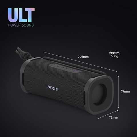 Sony ULT FIELD 1 Speaker portatile wireless Bluetooth con ULT POWER SOUND, bassi potenti, IP67, impermeabile, antipolvere, antiurto, batteria da 12 ore, qualità chiamata chiara, anche da esterno, viaggio