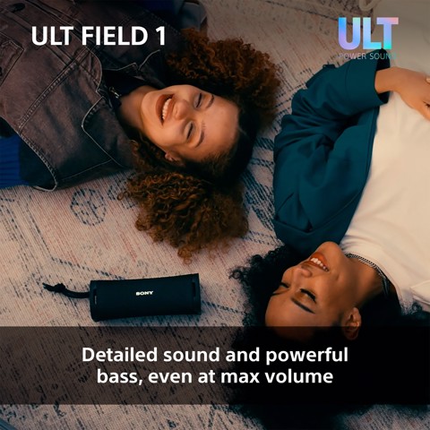 Sony ULT FIELD 1 Speaker portatile wireless Bluetooth con ULT POWER SOUND, bassi potenti, IP67, impermeabile, antipolvere, antiurto, batteria da 12 ore, qualità chiamata chiara, anche da esterno, viaggio