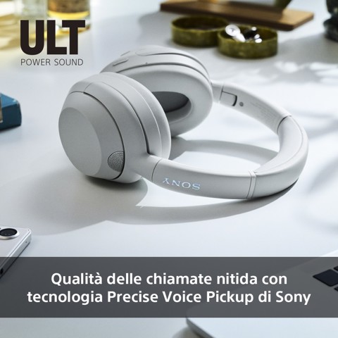 Sony ULT WEAR - Cuffie Bluetooth Wireless con ULT POWER SOUND, bassi profondi, Noise Cancelling, ottima qualità delle chiamate, durata della batteria fino a 30 ore, IOS e Android