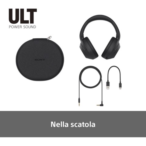 Sony ULT WEAR - Cuffie Bluetooth Wireless con ULT POWER SOUND, bassi profondi, Noise Cancelling, ottima qualità delle chiamate, durata della batteria fino a 30 ore, IOS e Android