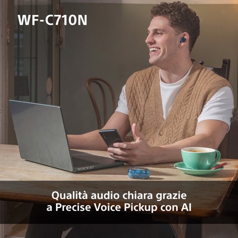 Sony WFC710NL.CE7 cuffia e auricolare True Wireless Stereo (TWS) In-ear Musica e Chiamate USB tipo-C Bluetooth Blu