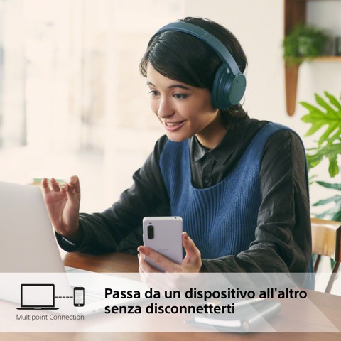 Sony WH-CH720N Auricolare Con cavo e senza cavo A Padiglione Musica e Chiamate USB tipo-C Bluetooth Blu