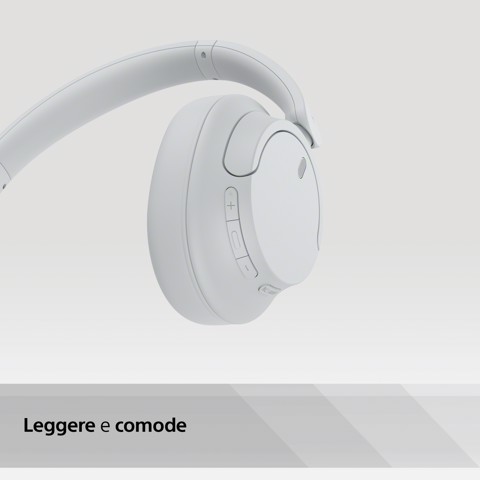 Sony WH-CH720N Cuffie Bluetooth wireless con cancellazione del rumore - Durata della batteria fino a 35 ore e ricarica rapida - Bianco