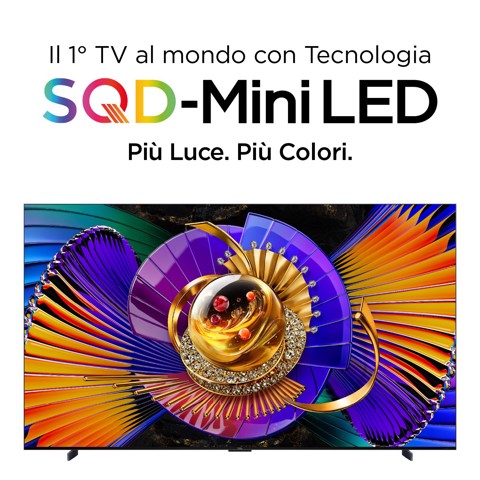 TCL C7L TV 98C7L SQD‑Mini LED da 98", 4K HDR, 3000 nit, 2.176 zone di dimming, Google TV, 144Hz, Dolby Vision & Atmos, Audio Bang & Olufsen