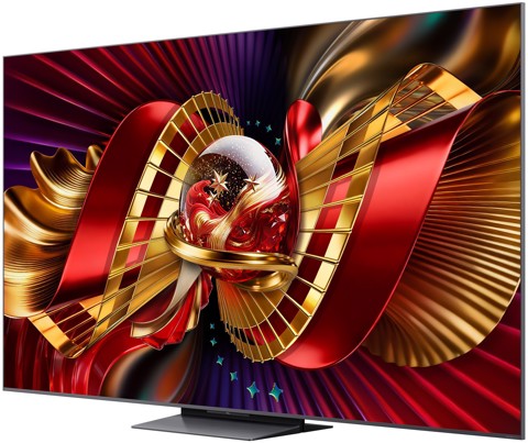 TCL C8L TV 75C8L SQD Mini LED da 75", 4K HDR, 5500 nit, 2.584 zone di dimming, Google TV, 144Hz, Dolby Vision & Atmos, Audio Bang & Olufsen
