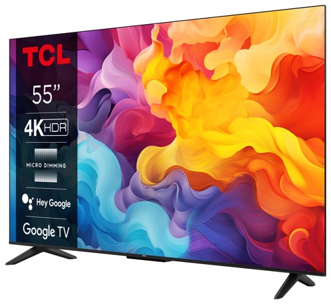 TCL P655 Series Serie P6 Smart TV Ultra HD 4K 55" 55P655, Dolby Audio, Controlli vocali, Google TV