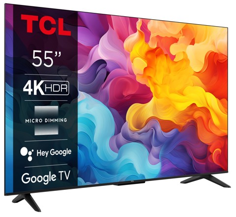 TCL P655 Series Serie P6 Smart TV Ultra HD 4K 55" 55P655, Dolby Audio, Controlli vocali, Google TV
