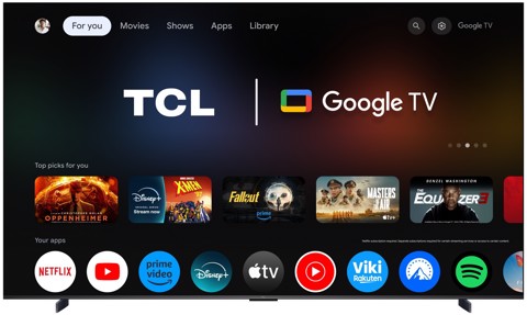 TCL P8L TV 98P8L – QD-Mini LED 98", 4K HDR, Google TV, 144Hz VRR, Audio Onkyo 2.1