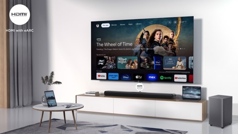 TCL S Soundbar S55H 2.1 canali, Dolby Atmos con Subwoofer integrato, supporto HDMI eARC, Bluetooth, 220W