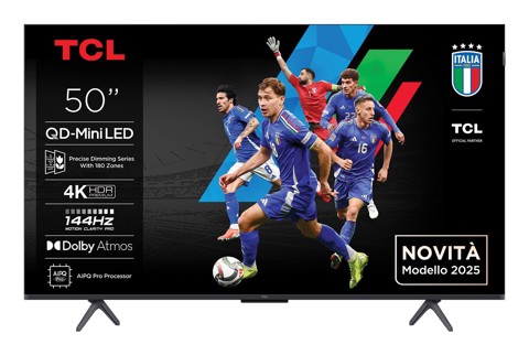 TCL Serie C69K Smart TV QD-MiniLED 4K 50" 50C69K, 144Hz, audio Onkyo 2.1, Dolby Vision IQ & Atmos, Google TV