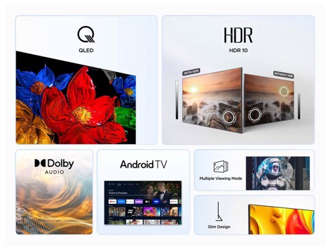 TCL Serie S49K Smart TV HD QLED 32" 32S49K, Dolby Audio, HDR10, Android TV