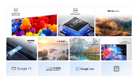 TCL Serie Smart TV 4K Ultra HD 43" 43P69K, Dolby Audio, HDR10+, Google TV