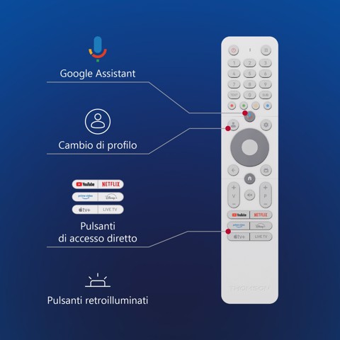 Thomson 43UG4S14W TV 109,2 cm (43") 4K Ultra HD Smart TV Wi-Fi Bianco