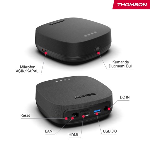 Thomson BOX PLUS 270G Smart TV box Grigio 4K Ultra HD 32 GB Wi-Fi Collegamento ethernet LAN