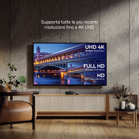 Thomson BOX PLUS 270G Smart TV box Grigio 4K Ultra HD 32 GB Wi-Fi Collegamento ethernet LAN