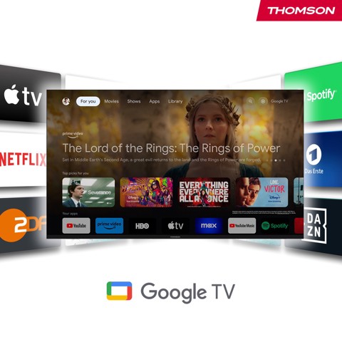 Thomson BOX PLUS 270G Smart TV box Grigio 4K Ultra HD 32 GB Wi-Fi Collegamento ethernet LAN