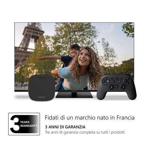 Thomson BOX PLUS 270G Smart TV box Grigio 4K Ultra HD 32 GB Wi-Fi Collegamento ethernet LAN